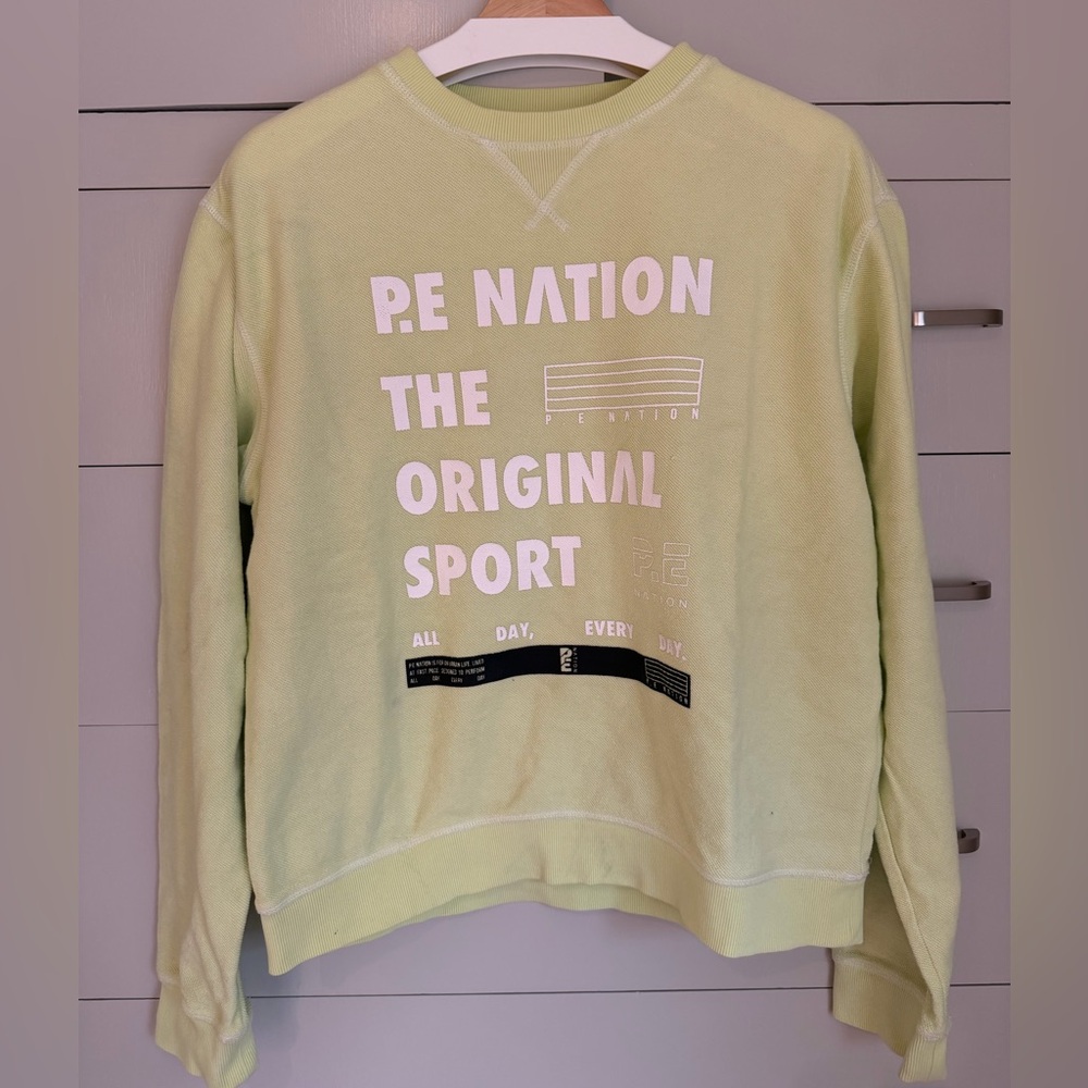 P.E Nation Lime Green Sweatshirt, Size M